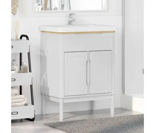 Vonios Kriauklės Spinta Su Lentyna Floro Balta 60 X 40 X 80 Cm