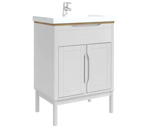 Vonios Kriauklės Spinta Su Lentyna Floro Balta 60 X 40 X 80 Cm