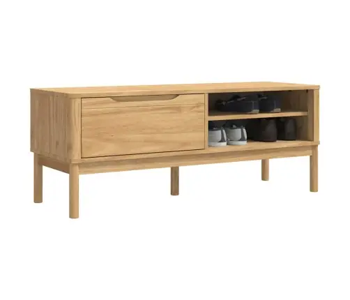 Gaiteņa Sola Vaks Brūns 115 X 40 X 45 Cm Cieta Priede Vidaxl