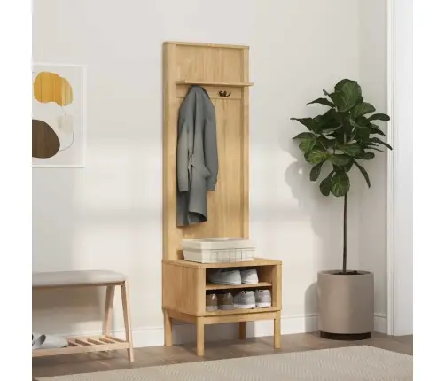 Esiku Kapp Floro Vahapruun 50 X 40 X 158 Cm Kindel Männipuidust