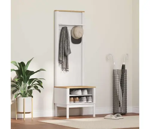 Priekšnams Skapis Floro Balts 50 X 40 X 158 Cm Cieta Priede Vidaxl
