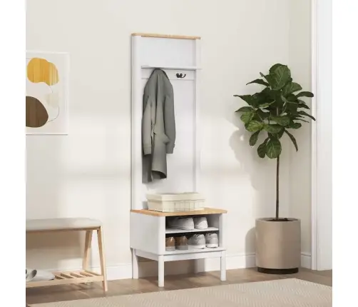 Priekšnams Skapis Floro Balts 50 X 40 X 158 Cm Cieta Priede Vidaxl