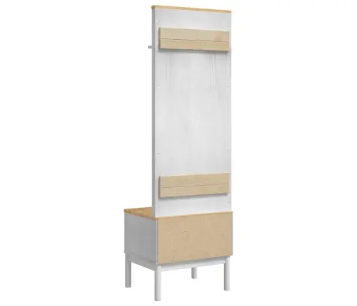 Priekšnams Skapis Floro Balts 50 X 40 X 158 Cm Cieta Priede Vidaxl