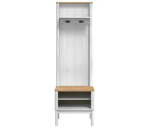 Priekšnams Skapis Floro Balts 50 X 40 X 158 Cm Cieta Priede Vidaxl