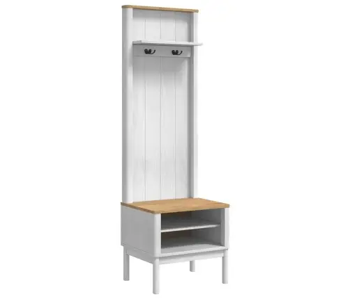 Priekšnams Skapis Floro Balts 50 X 40 X 158 Cm Cieta Priede Vidaxl