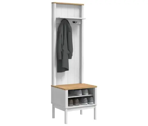 Priekšnams Skapis Floro Balts 50 X 40 X 158 Cm Cieta Priede Vidaxl