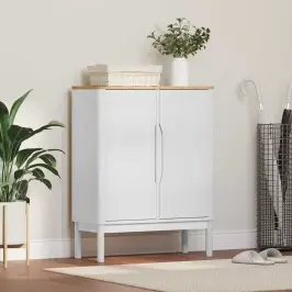 Puse Balts 70 X 30 X 70,5 Cm Cieta Priede Vidaxl