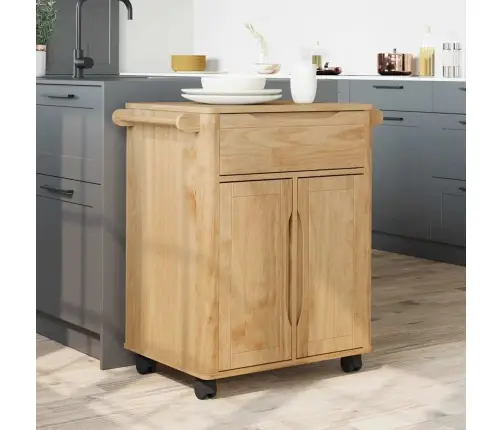 Virtuvės Vežimėlis Vaško Ruda 72,5 X 45 X 80 Cm