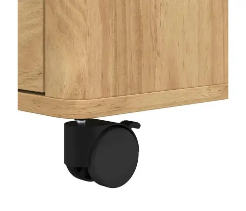 Virtuves Ratiņš Floro Vaks Brūns 72,5 X 45 X 80 Cm Cieta Priede Vidaxl