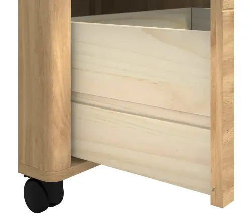 Virtuves Ratiņš Floro Vaks Brūns 72,5 X 45 X 80 Cm Cieta Priede Vidaxl