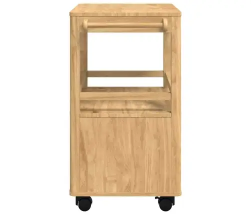 Virtuves Ratiņš Floro Vaks Brūns 72,5 X 45 X 80 Cm Cieta Priede Vidaxl