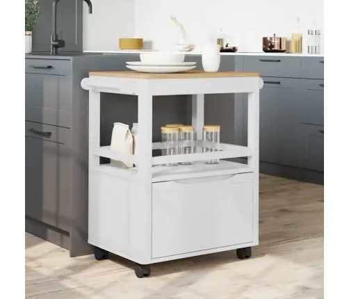 Virtuvės Vežimėlis Floro Balta 72,5 X 45 X 80 Cm