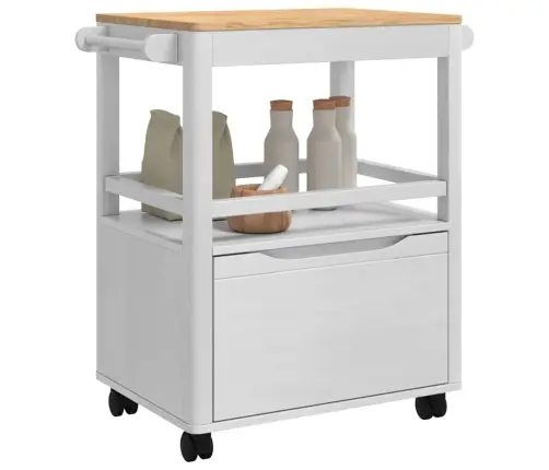 Virtuvės Vežimėlis Floro Balta 72,5 X 45 X 80 Cm