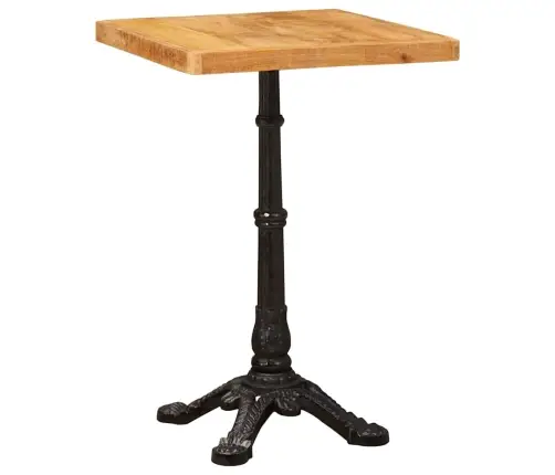 Bistro Galds Brūna 50 X 50 X 76 Cm Mango Masīvkoks Vidaxl
