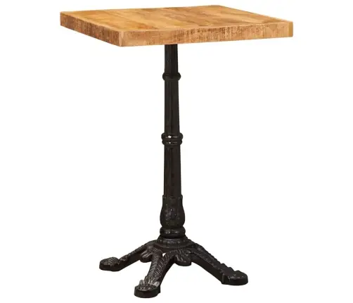 Bistro Galds Brūna 50 X 50 X 76 Cm Mango Masīvkoks Vidaxl