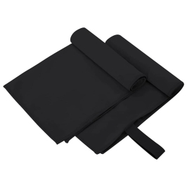 Sporta Dvieļi 2 Pcs Melna 50 X 30 Cm Poliesters Un Poliamīds Vidaxl