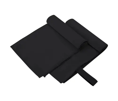 Sporta Dvieļi 2 Pcs Melna 50 X 30 Cm Poliesters Un Poliamīds Vidaxl