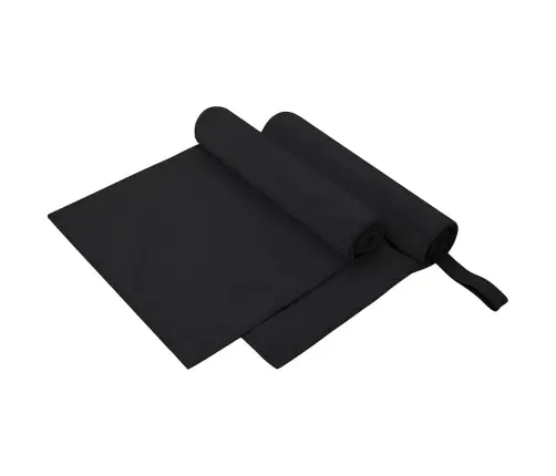 Sportiniai Rankšluosčiai 2 Pcs Juoda 100 X 50 Cm Sportiniai Rankšluosčiai 2 Pcs Juoda 100 X 50 Cm
