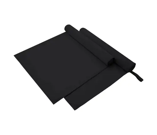 Sporta Dvieļi 2 Pcs Melna 180 X 90 Cm Poliesters Un Poliamīds Vidaxl