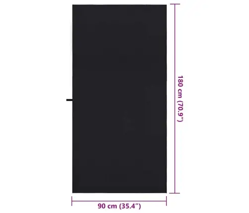 Sporta Dvieļi 2 Pcs Melna 180 X 90 Cm Poliesters Un Poliamīds Vidaxl