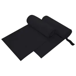 Sporta Dvieļi 2 Pcs Melna 200 X 100 Cm Poliesters Un Poliamīds Vidaxl