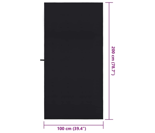Sportiniai Rankšluosčiai 2 Pcs Juoda 200 X 100 Cm