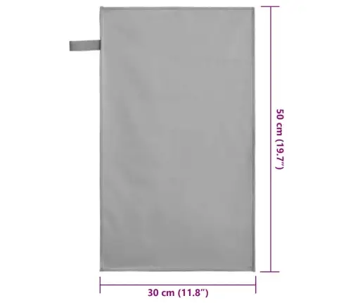 Sporta Dvieļi 2 Pcs Tumši Pelēka 50 X 30 Cm Vidaxl