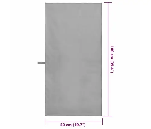 Sporta Dvieļi 2 Pcs Tumši Pelēka 100 X 50 Cm Vidaxl