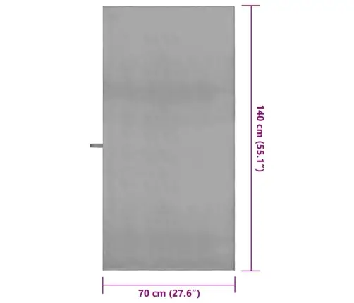 Sporta Dvieļi 2 Pcs Tumši Pelēka 140 X 70 Cm Vidaxl