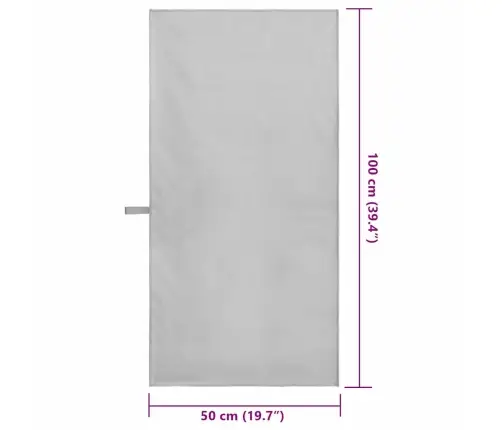 Sporta Dvieļi 2 Pcs Pelēka 100 X 50 Cm Poliesters Un Poliamīds Vidaxl