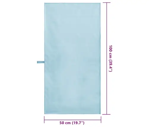 Sporta Dvieļi 2 Pcs Zila 100 X 50 Cm Poliesters Un Poliamīds Vidaxl