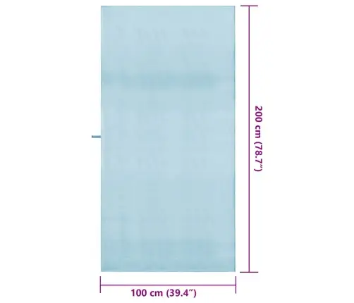 Sporta Dvieļi 2 Pcs Zila 200 X 100 Cm Poliesters Un Poliamīds Vidaxl