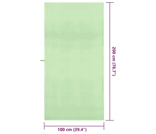 Sporta Dvieļi 2 Pcs Zaļa 200 X 100 Cm Poliesters Un Poliamīds Vidaxl