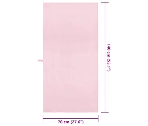 Sporta Dvieļi 2 Pcs Rozā 140 X 70 Cm Poliesters Un Poliamīds Vidaxl