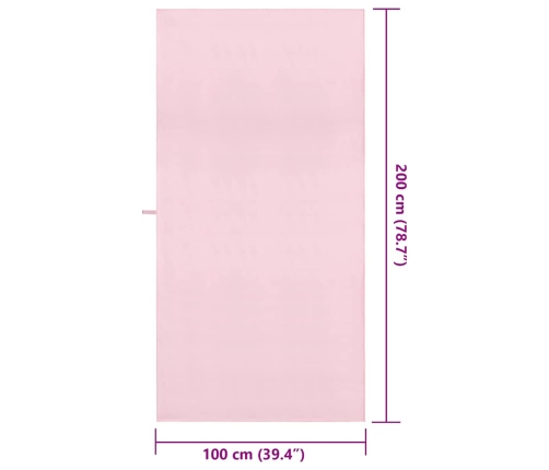 Sporta Dvieļi 2 Pcs Rozā 200 X 100 Cm Poliesters Un Poliamīds Vidaxl