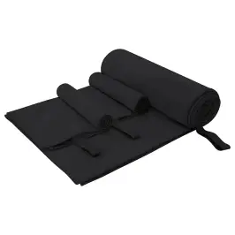 Sporta Dvieļu Komplekts 3 Pcs Melna Poliesters Un Poliamīds Vidaxl