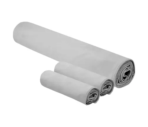 Sporta Dvieļu Komplekts 3 Pcs Pelēka Poliesters Un Poliamīds Vidaxl