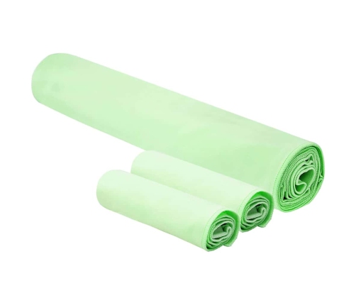 Sporta Dvieļu Komplekts 3 Pcs Zaļa Poliesters Un Poliamīds Vidaxl
