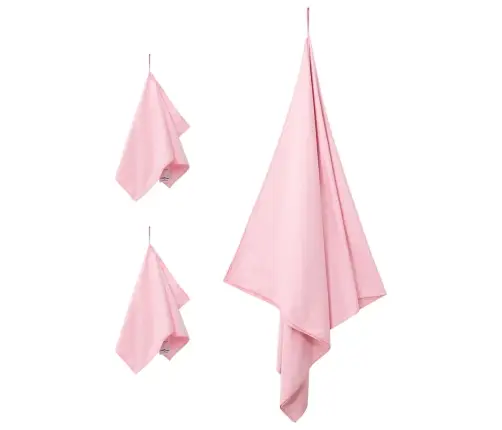 Sporta Dvieļu Komplekts 3 Pcs Rozā Poliesters Un Poliamīds Vidaxl