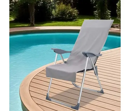 Āra Krēsla Dvieļi 2 Pcs Tumši Pelēka 130 X 60 Cm Vidaxl