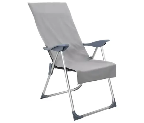 Āra Krēsla Dvieļi 2 Pcs Tumši Pelēka 130 X 60 Cm Vidaxl