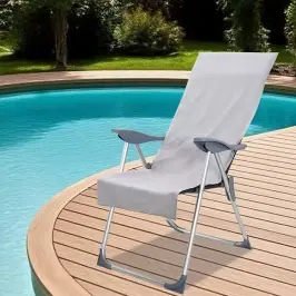Āra Krēsla Dvieļi 2 Pcs Pelēka 130 X 60 Cm Vidaxl