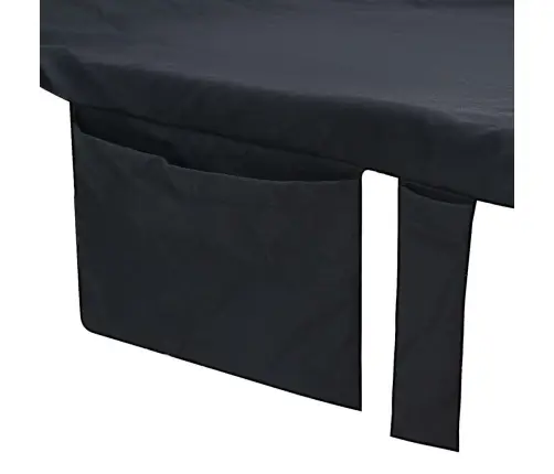 Päikesevoodi Linad 2 Pcs Must 210 X 75 Cm