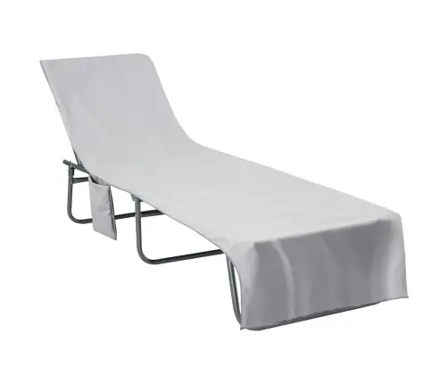 Sauļošanās Dvieli 2 Pcs Pelēka 210 X 75 Cm Vidaxl