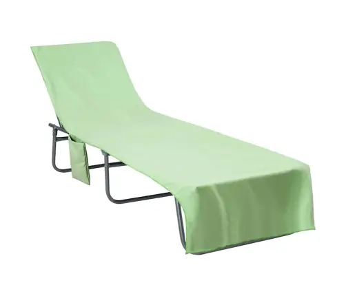 Sauļošanās Dvieli 2 Pcs Zaļa 210 X 75 Cm Vidaxl