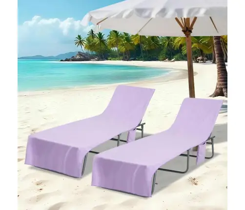 Sauļošanās Dvieli 2 Pcs Violeta 210 X 75 Cm Vidaxl
