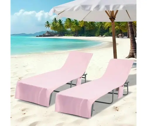 Sauļošanās Dvieli 2 Pcs Rozā 210 X 75 Cm Vidaxl