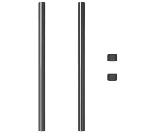 Žoga Stabi 2 Pcs Pelēka 60 Cm Pulverkrāsots Tērauds Vidaxl