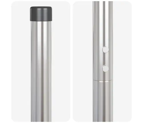 Aiapost 12 Pcs Hõbedane Pulbervärvitud Teras