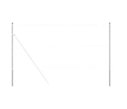 Aiapost 12 Pcs Hõbedane Pulbervärvitud Teras